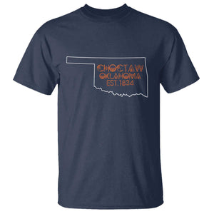 Choctaw Oklahoma OK Map Established 1834 T Shirt TS14 Navy Print Your Wear