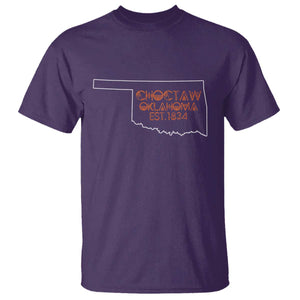 Choctaw Oklahoma OK Map Established 1834 T Shirt TS14 Purple Print Your Wear