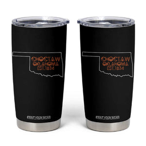 Choctaw Oklahoma OK Map Established 1834 Tumbler Cup TS14 Black Print Your Wear