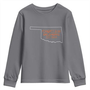 Choctaw Oklahoma OK Map Established 1834 Youth Sweatshirt TS14 Charcoal Print Your Wear