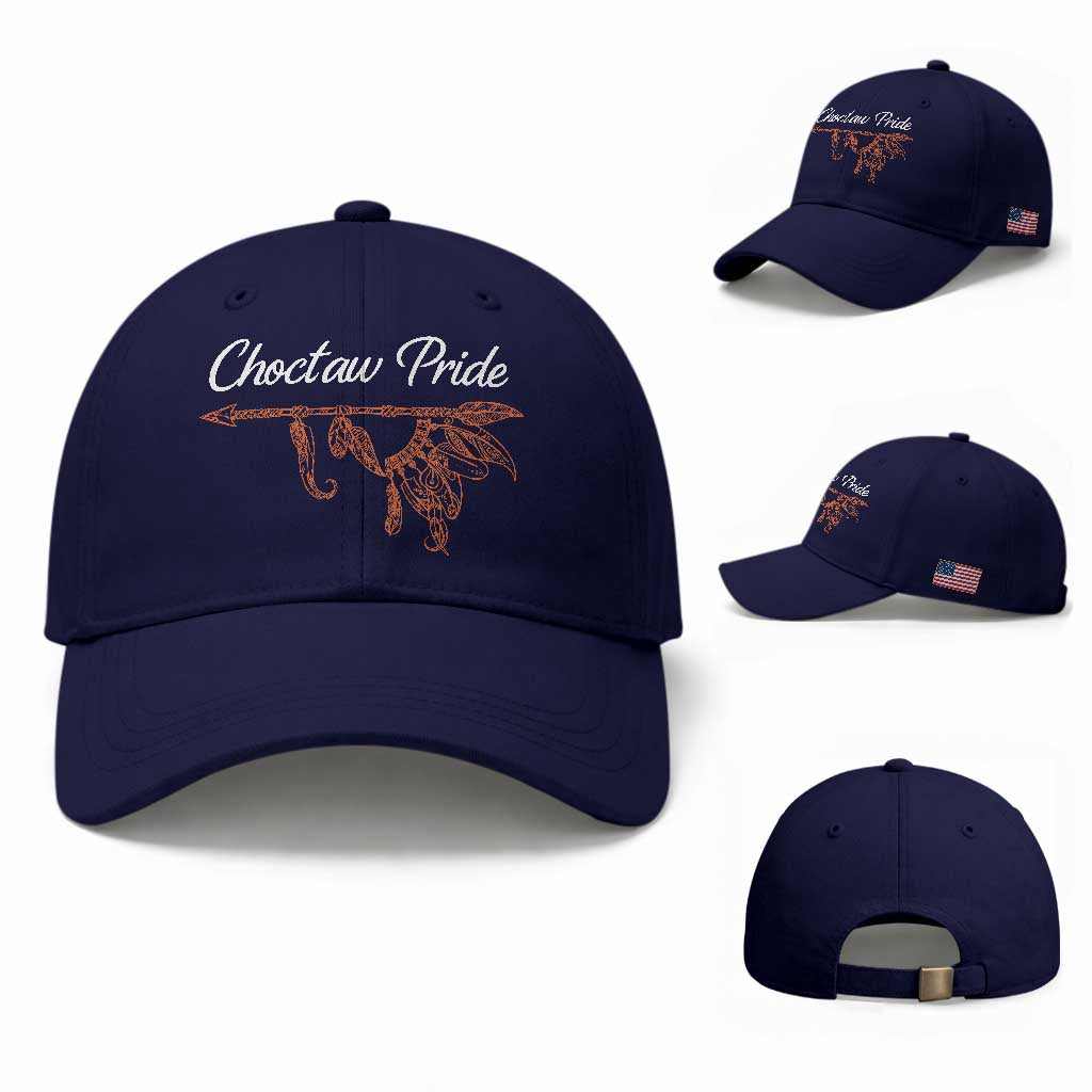 Choctaw Oklahoma OK Pride Native American Baseball Cap TS14 Baseball Cap Universal Fit Dark Blue Print Your Wear