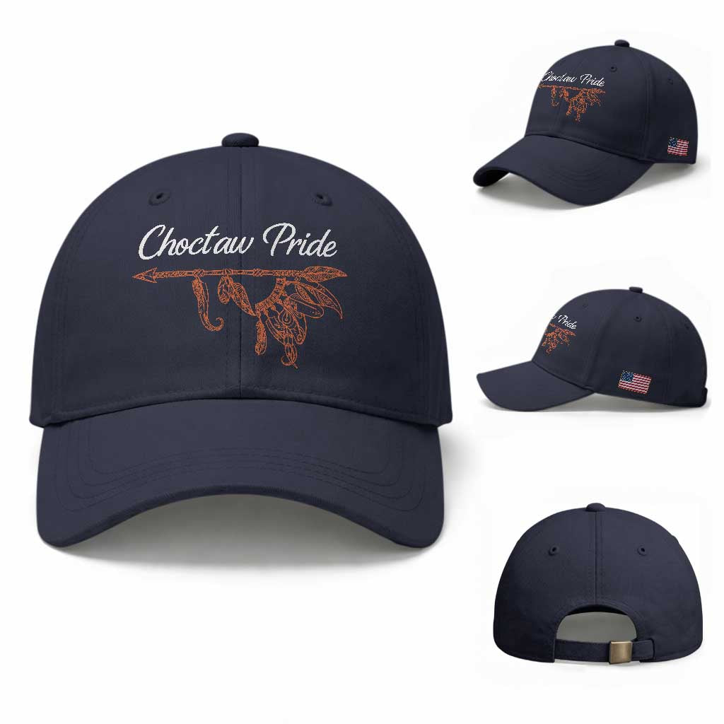 Choctaw Oklahoma OK Pride Native American Baseball Cap TS14 Baseball Cap Universal Fit Navy Print Your Wear