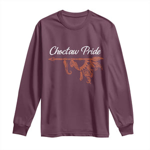 Choctaw Oklahoma OK Pride Native American Long Sleeve Shirt TS14 Maroon Print Your Wear