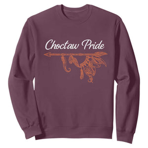 Choctaw Oklahoma OK Pride Native American Sweatshirt TS14 Maroon Print Your Wear