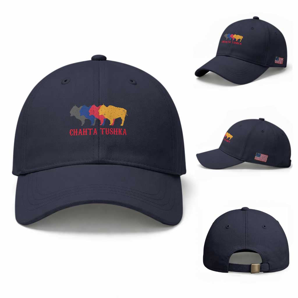 Choctaw Native American Chahta Tushka Baseball Cap TS14 Baseball Cap Universal Fit Navy Print Your Wear