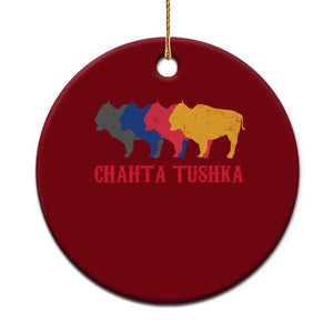 Choctaw Native American Chahta Tushka Ceramic Ornament TS14 1pc Red Print Your Wear