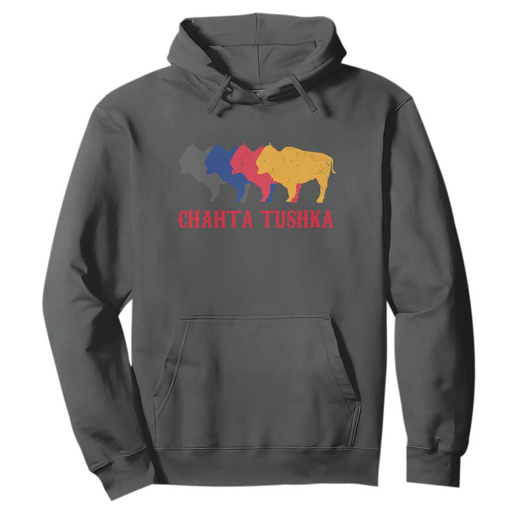 Choctaw Native American Chahta Tushka Hoodie TS14 Dark Heather Print Your Wear