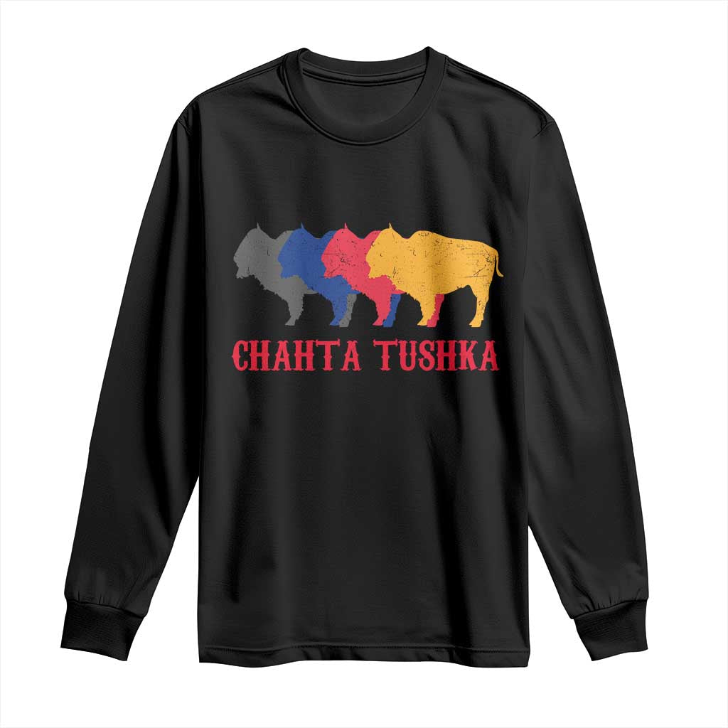 Choctaw Native American Chahta Tushka Long Sleeve Shirt TS14 Black Print Your Wear