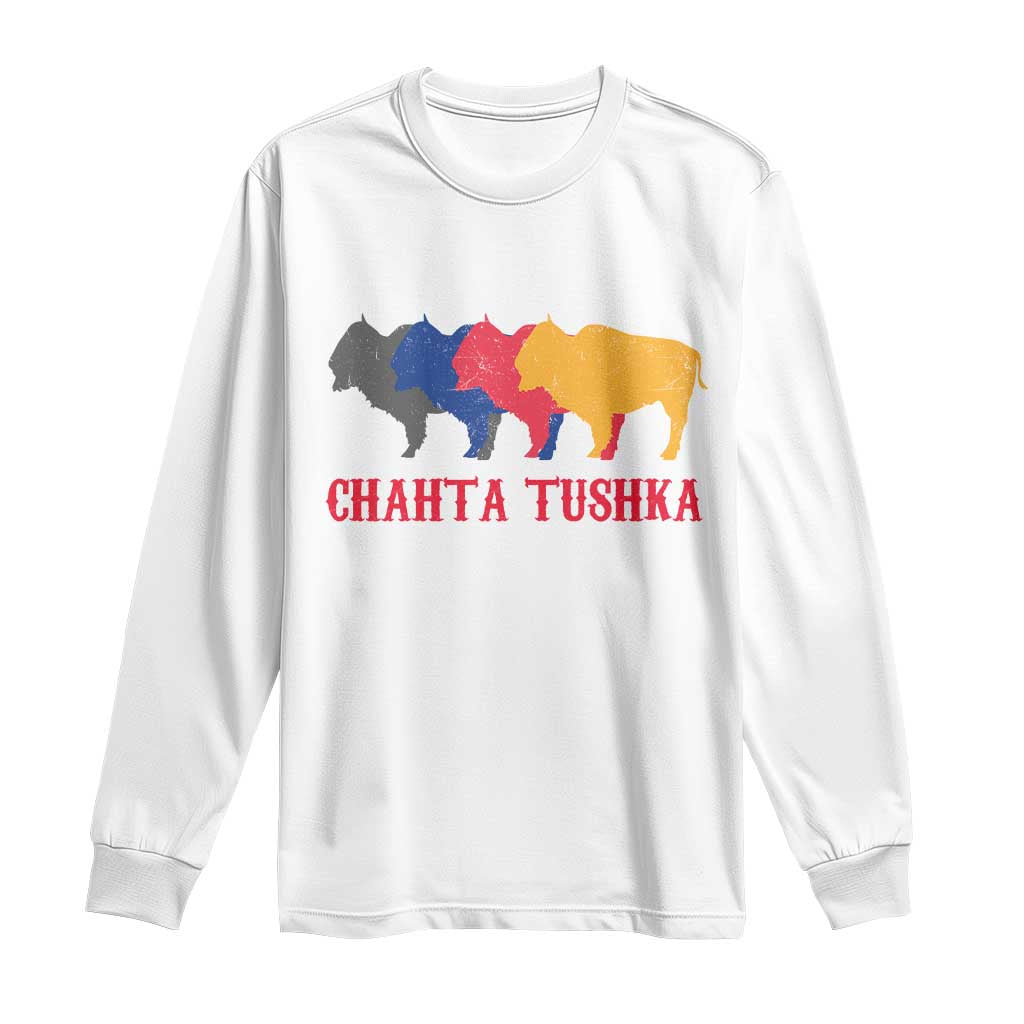 Choctaw Native American Chahta Tushka Long Sleeve Shirt TS14 White Print Your Wear