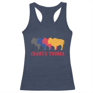 Choctaw Native American Chahta Tushka Racerback Tank Top TS14 Navy Print Your Wear