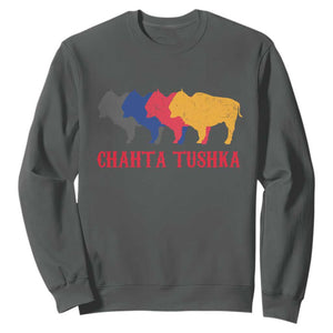 Choctaw Native American Chahta Tushka Sweatshirt TS14 Dark Heather Print Your Wear