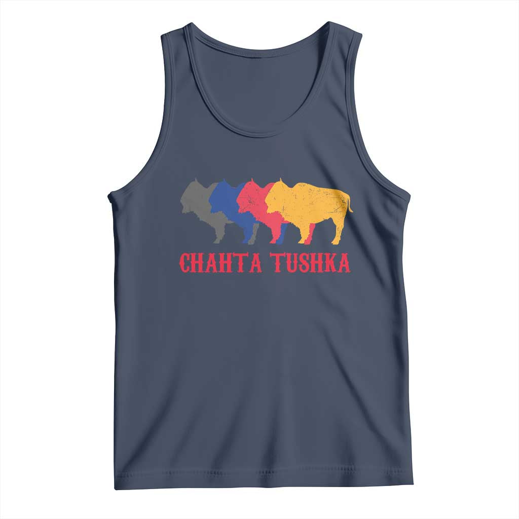 Choctaw Native American Chahta Tushka Tank Top TS14 Navy Print Your Wear