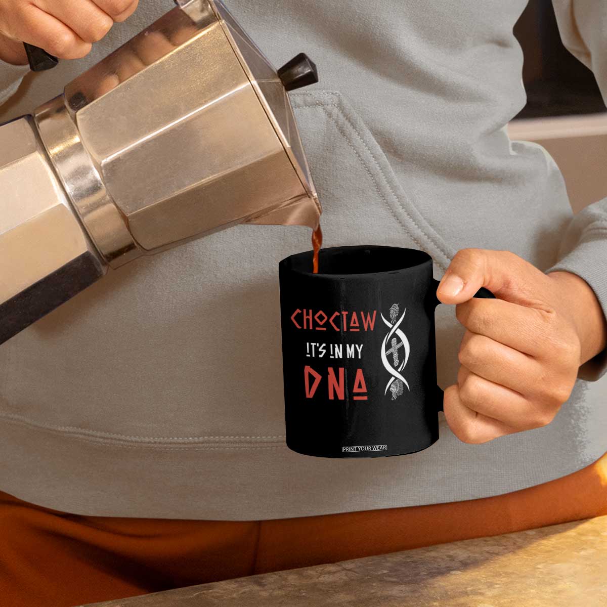 Choctaw Native American DNA Roots Indian Pride Coffee Mug TS14 Print Your Wear