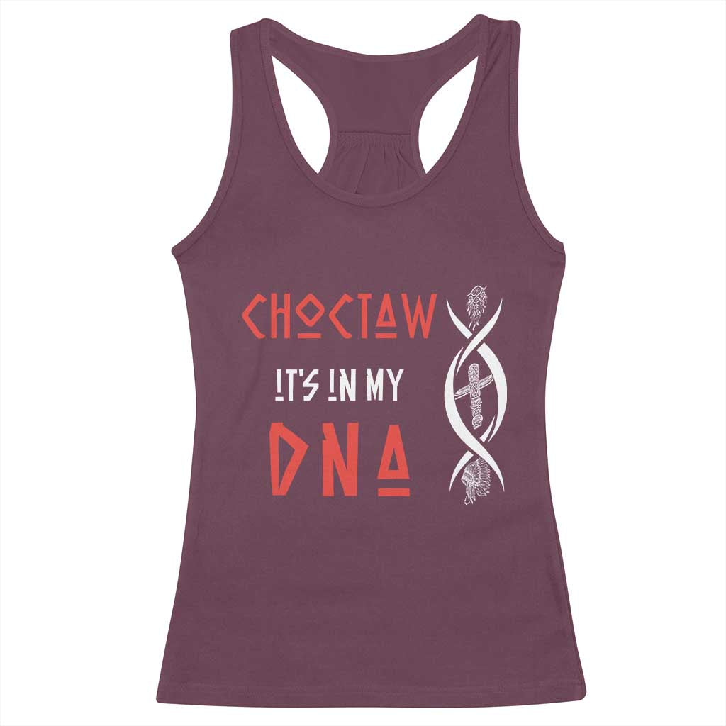 Choctaw Native American DNA Roots Indian Pride Racerback Tank Top TS14 Maroon Print Your Wear