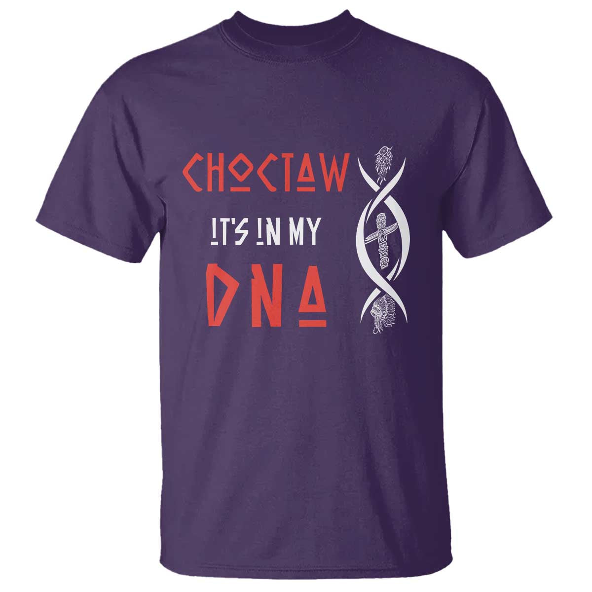 Choctaw Native American DNA Roots Indian Pride T Shirt TS14 Purple Print Your Wear