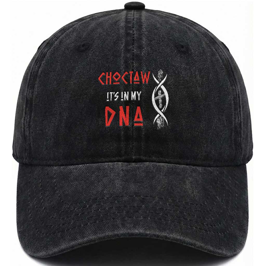 Choctaw Native American DNA Roots Indian Pride Washed Cotton Baseball Cap TS14 Print Your Wear