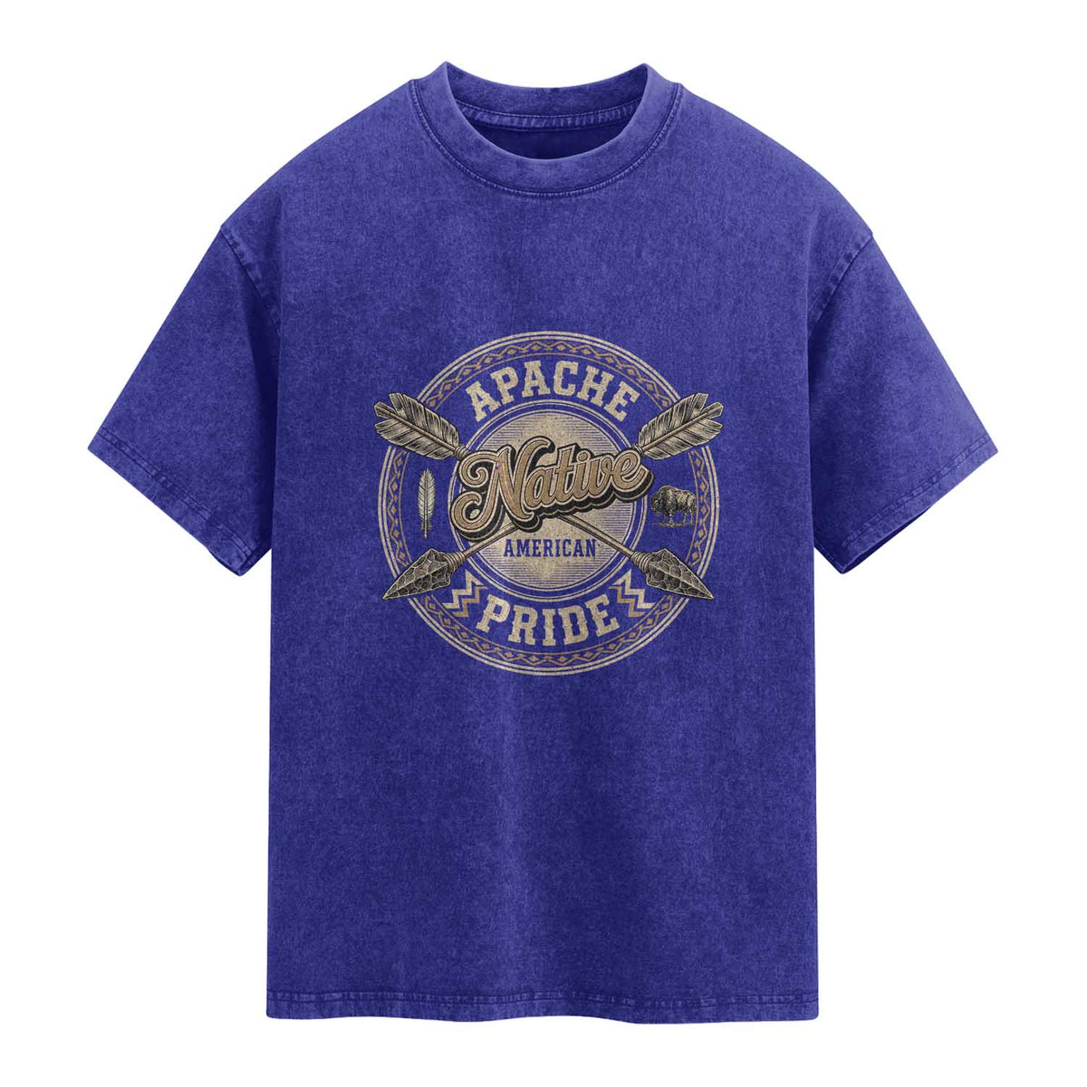 Apache Indian Tribe Pride Washed Cotton T-Shirt Proud to be a Native American