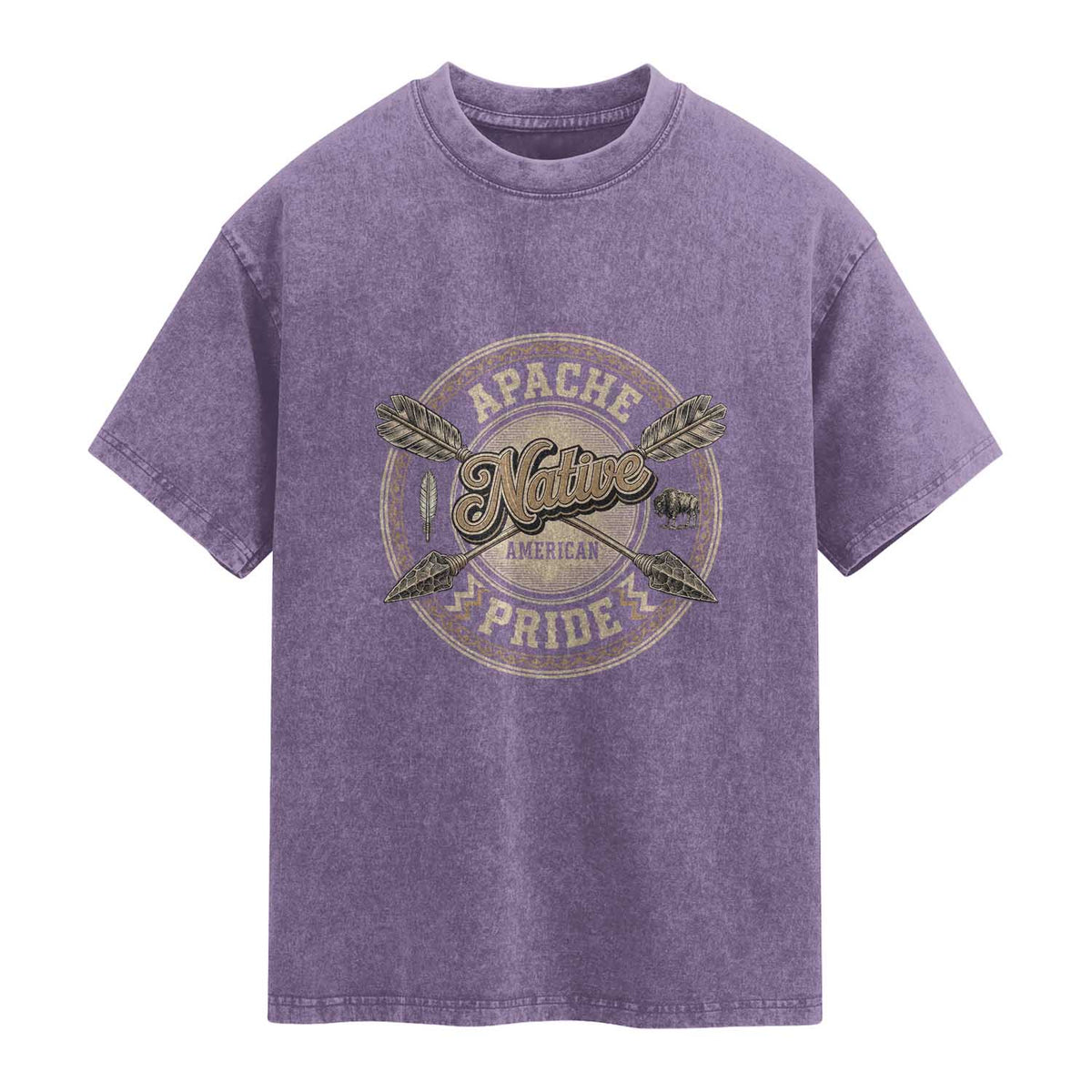 Apache Indian Tribe Pride Washed Cotton T-Shirt Proud to be a Native American