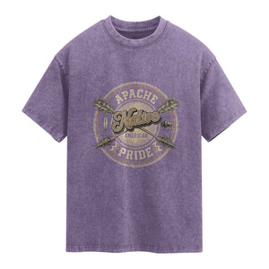Apache Indian Tribe Pride Washed Cotton T-Shirt Proud to be a Native American