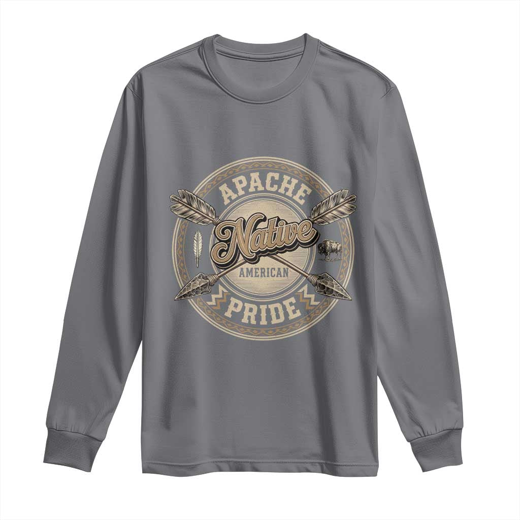 Apache Indian Tribe Pride Long Sleeve Shirt Proud to be a Native American