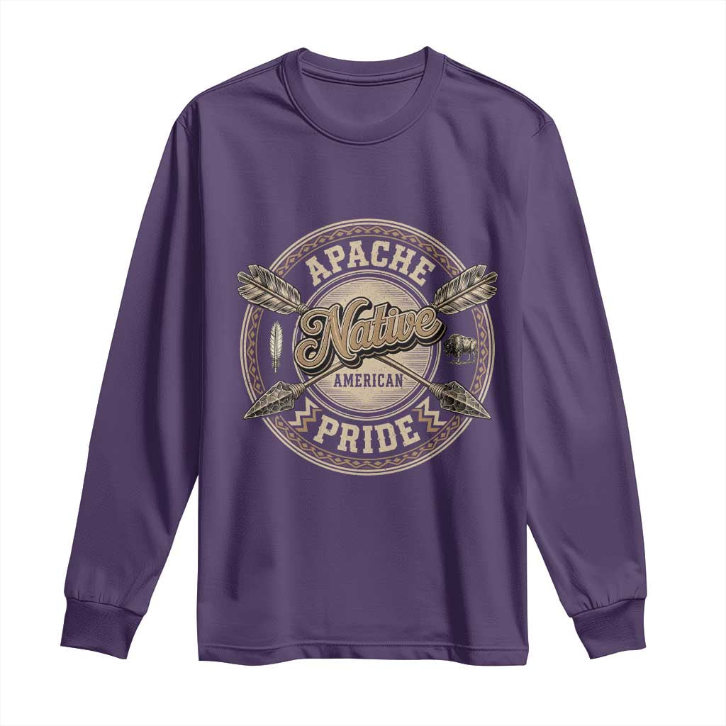 Apache Indian Tribe Pride Long Sleeve Shirt Proud to be a Native American