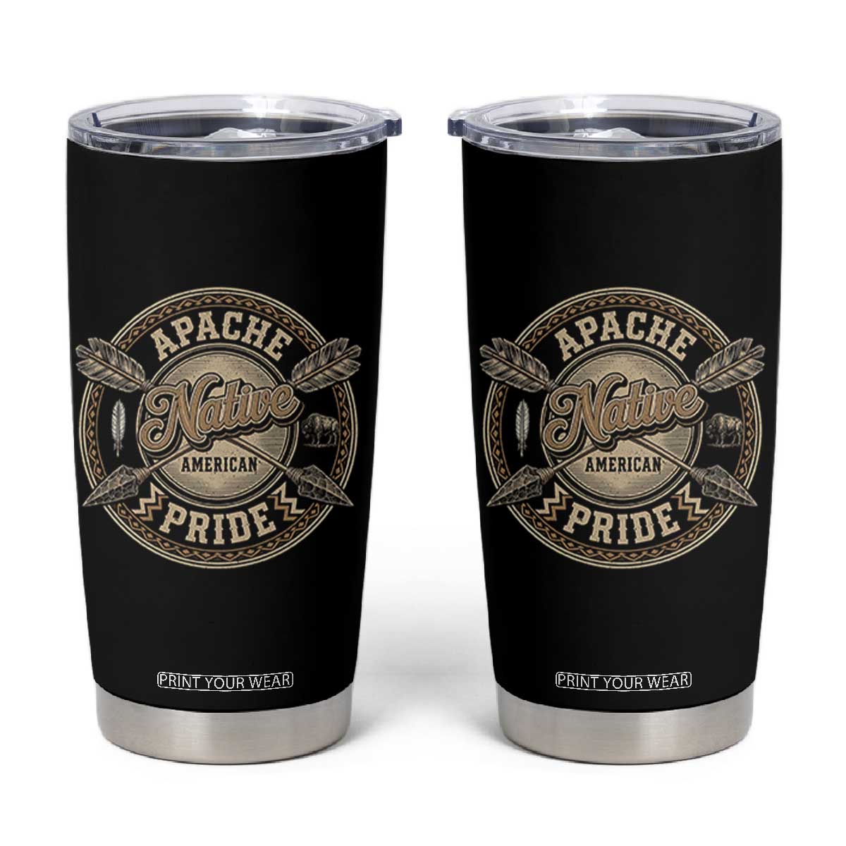 Apache Indian Tribe Pride Tumbler Cup Proud to be a Native American