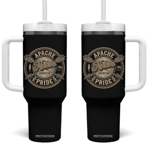 Apache Indian Tribe Pride Tumbler With Handle Proud to be a Native American