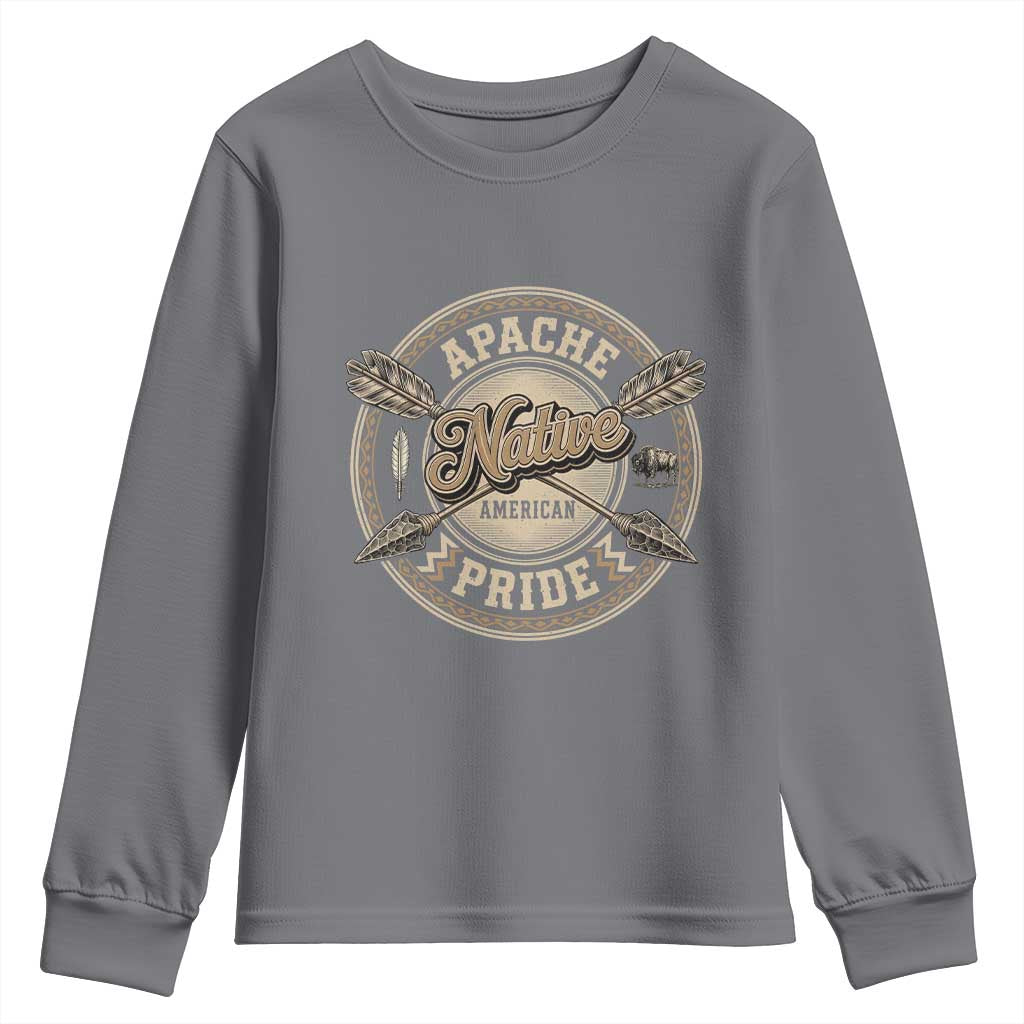 Apache Indian Tribe Pride Youth Sweatshirt Proud to be a Native American