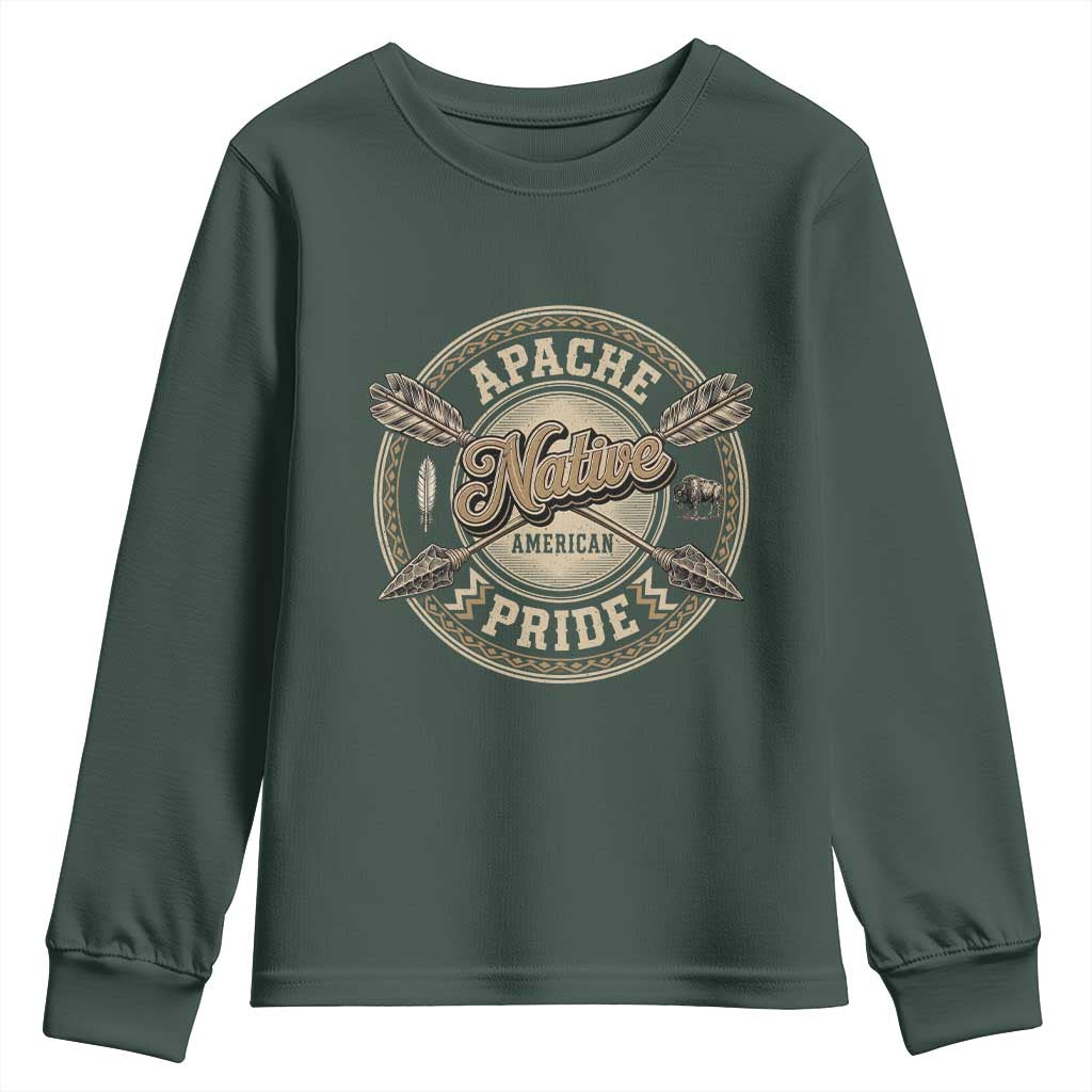 Apache Indian Tribe Pride Youth Sweatshirt Proud to be a Native American