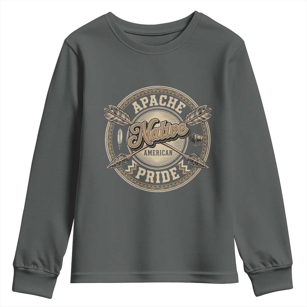 Apache Indian Tribe Pride Youth Sweatshirt Proud to be a Native American