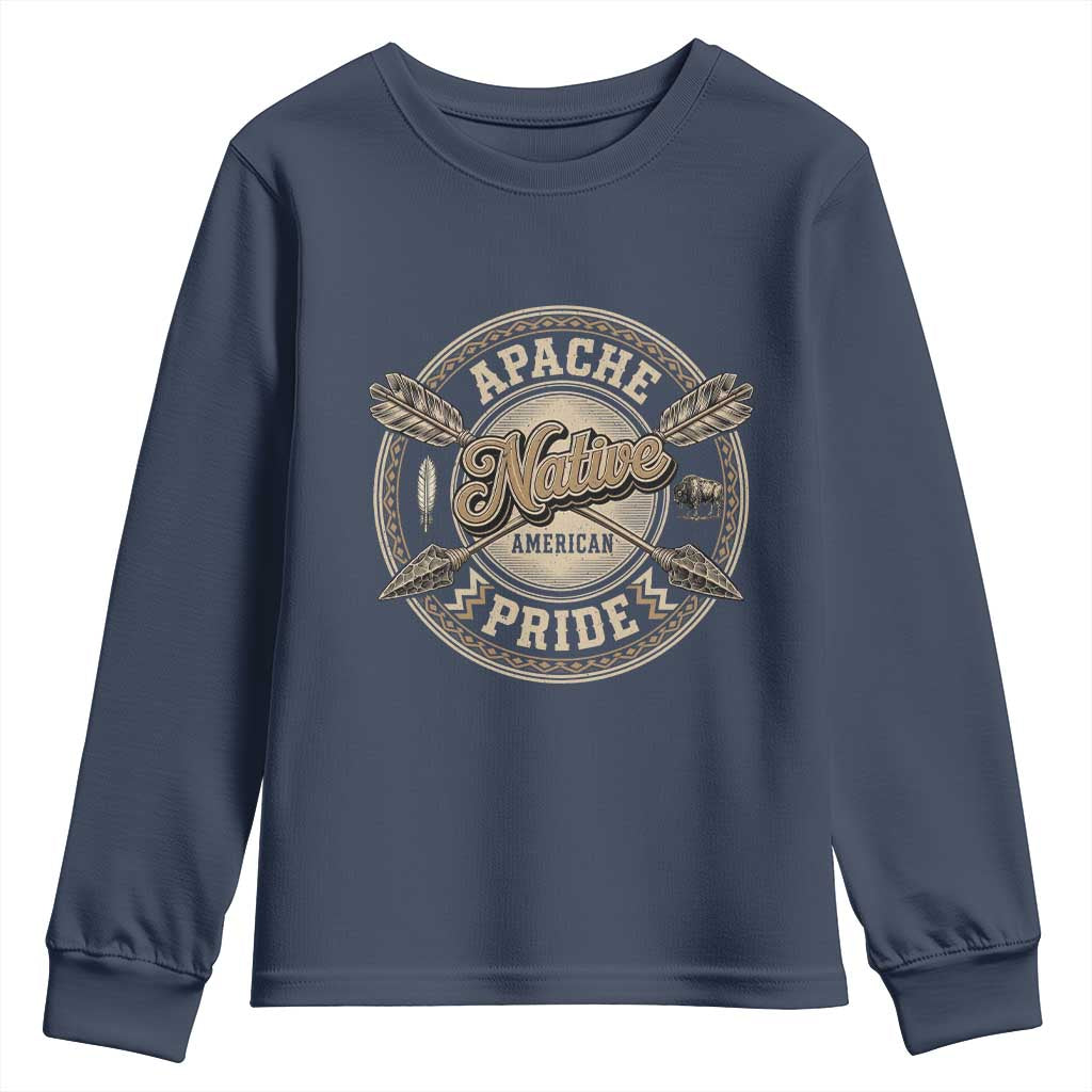 Apache Indian Tribe Pride Youth Sweatshirt Proud to be a Native American