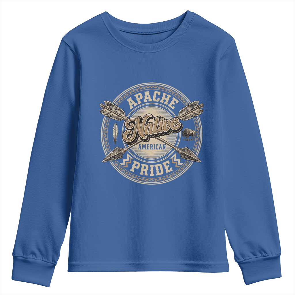 Apache Indian Tribe Pride Youth Sweatshirt Proud to be a Native American