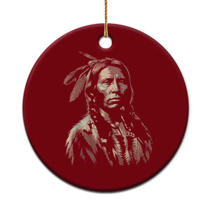 Crazy Horse Lakota Warrior Indian Native American Ceramic Ornament