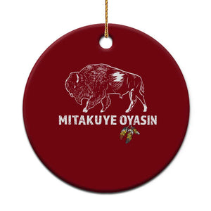 Lakota Tribe Teton Sioux Nation Native American Pride Ceramic Ornament TS14 1pc Red Print Your Wear