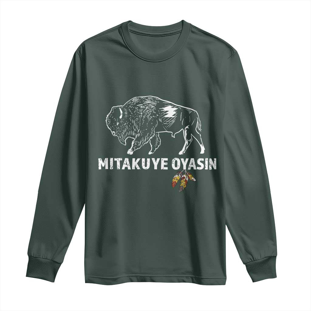 Lakota Tribe Teton Sioux Nation Native American Pride Long Sleeve Shirt TS14 Dark Forest Green Print Your Wear