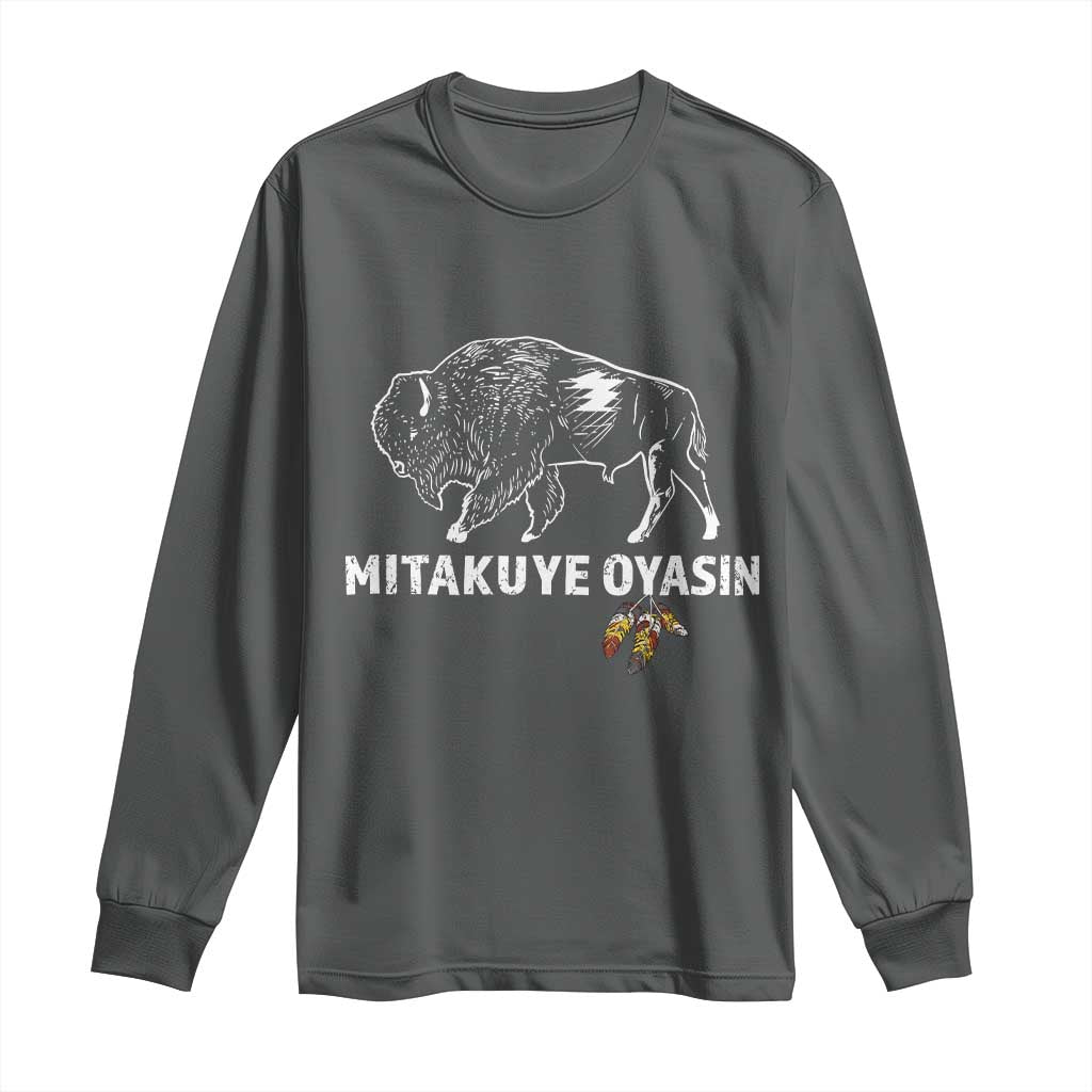 Lakota Tribe Teton Sioux Nation Native American Pride Long Sleeve Shirt TS14 Dark Heather Print Your Wear