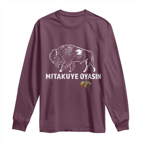 Lakota Tribe Teton Sioux Nation Native American Pride Long Sleeve Shirt TS14 Maroon Print Your Wear