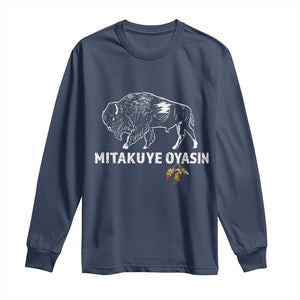 Lakota Tribe Teton Sioux Nation Native American Pride Long Sleeve Shirt TS14 Navy Print Your Wear