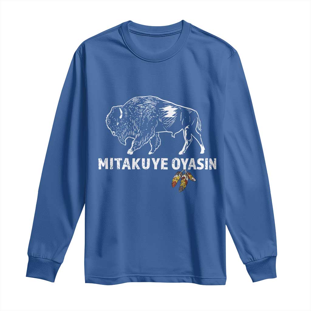 Lakota Tribe Teton Sioux Nation Native American Pride Long Sleeve Shirt TS14 Royal Blue Print Your Wear