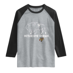Lakota Tribe Teton Sioux Nation Native American Pride Raglan Shirt TS14 Heather Gray Black Print Your Wear