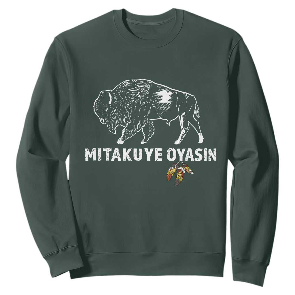 Lakota Tribe Teton Sioux Nation Native American Pride Sweatshirt TS14 Dark Forest Green Print Your Wear