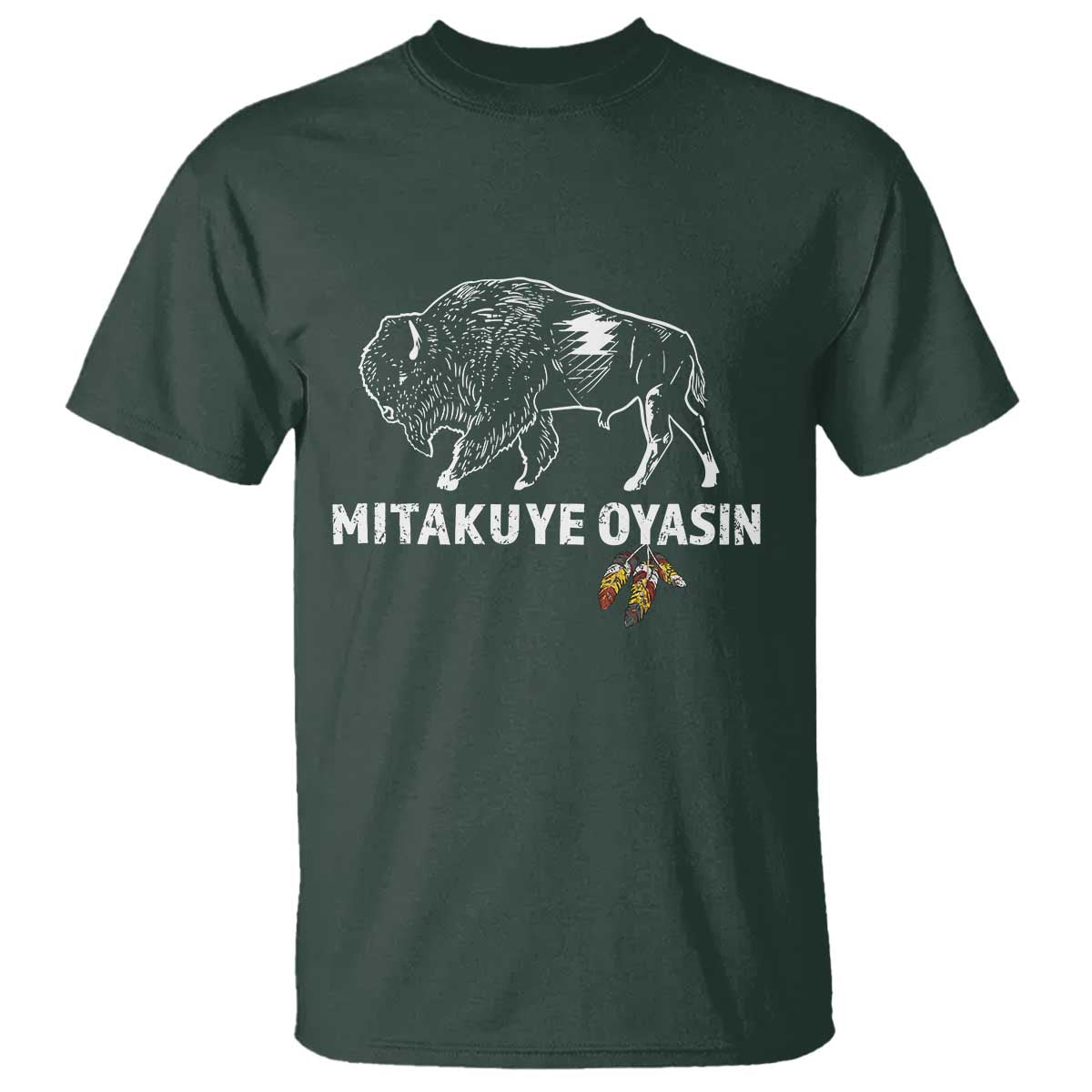 Lakota Tribe Teton Sioux Nation Native American Pride T Shirt TS14 Dark Forest Green Print Your Wear