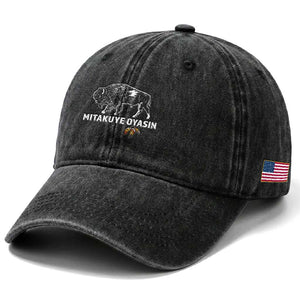 Lakota Tribe Teton Sioux Nation Native American Pride Washed Cotton Baseball Cap TS14 Print Your Wear