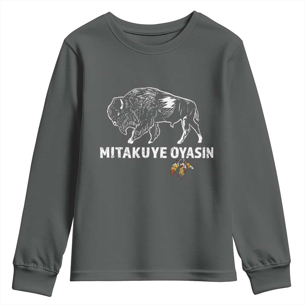 Lakota Tribe Teton Sioux Nation Native American Pride Youth Sweatshirt TS14 Dark Heather Print Your Wear