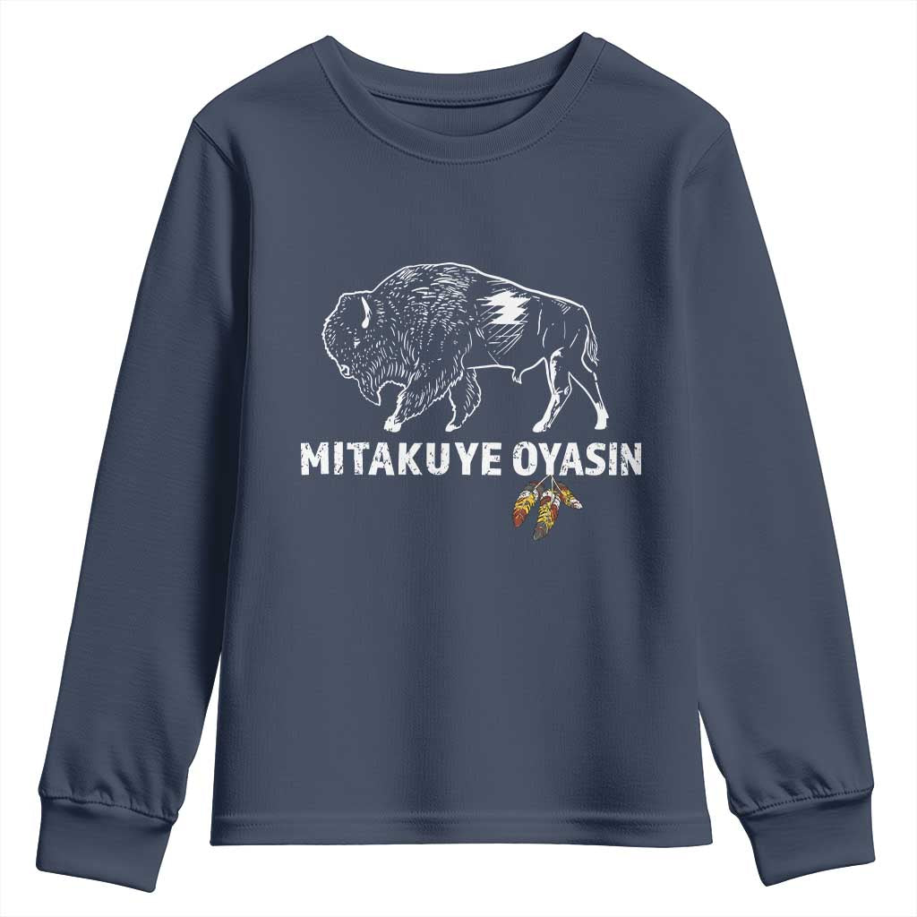 Lakota Tribe Teton Sioux Nation Native American Pride Youth Sweatshirt TS14 Navy Print Your Wear
