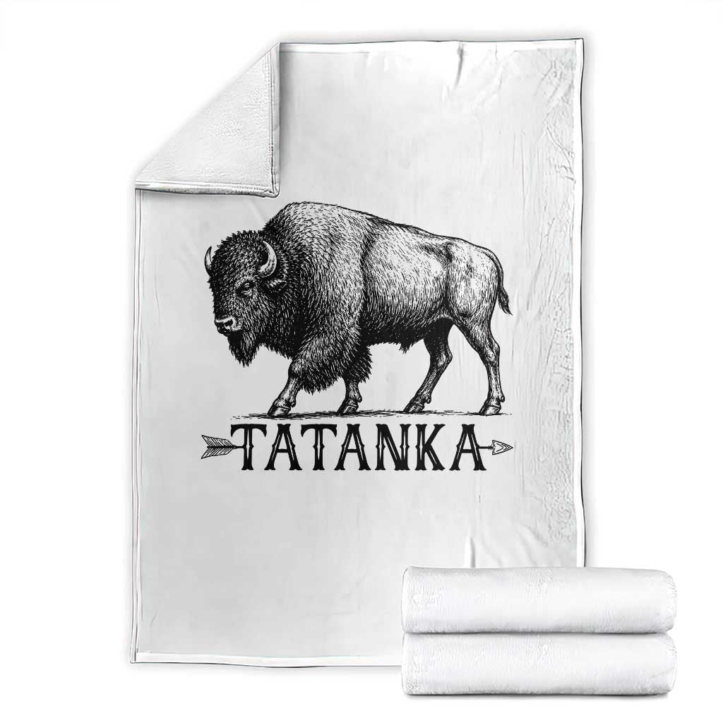 Tatanka Lakota Buffalo Bison Native American West Wildlife Throw Blanket TS14 White Print Your Wear