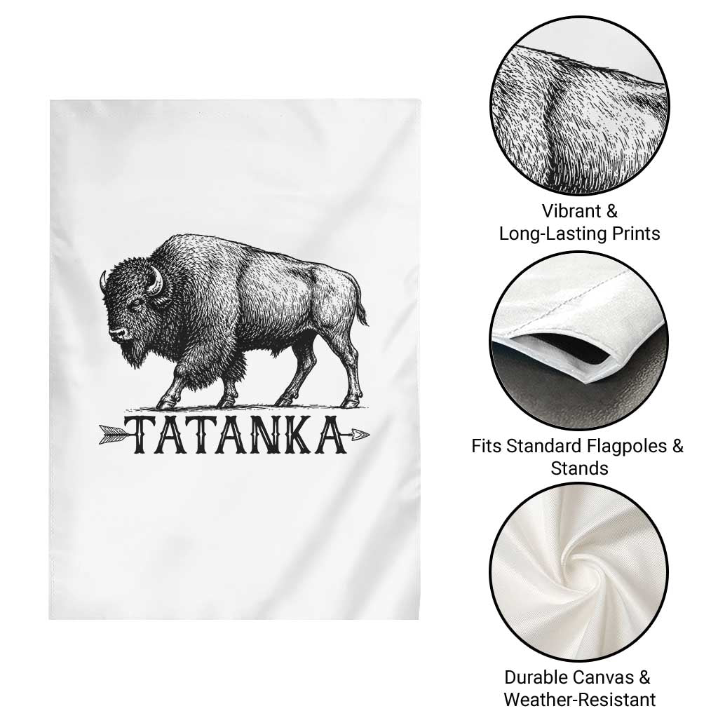 Tatanka Lakota Buffalo Bison Native American West Wildlife Garden Flag TS14 Print Your Wear