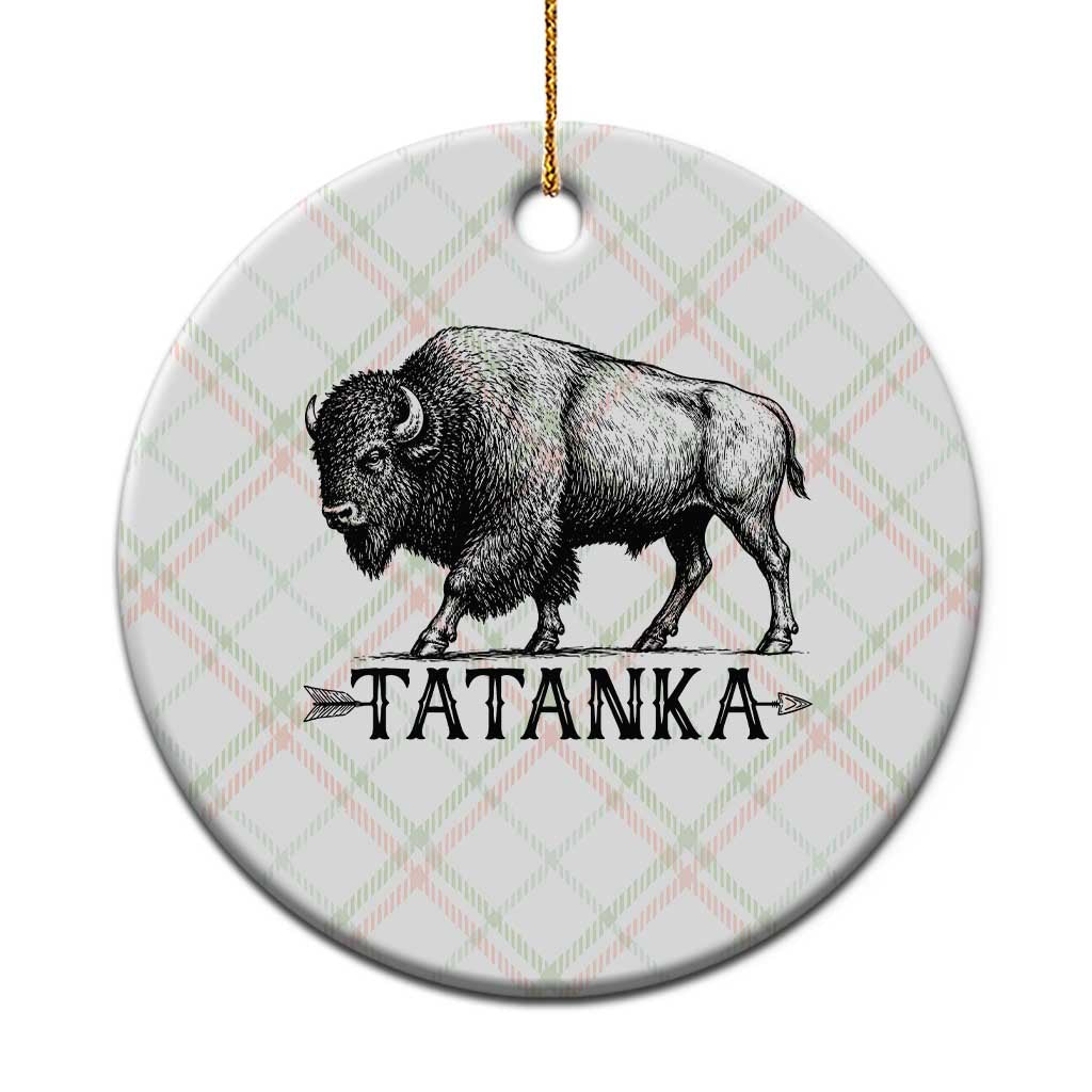 Tatanka Lakota Buffalo Bison Native American West Wildlife Ceramic Ornament TS14 1pc Christmas Plaid Print Your Wear