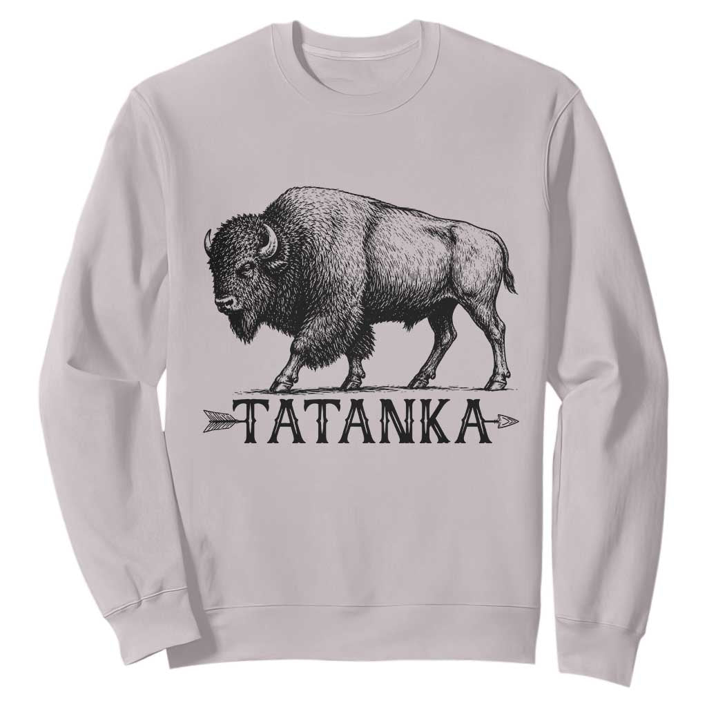 Tatanka Lakota Buffalo Bison Native American West Wildlife Sweatshirt TS14 Ice Gray Print Your Wear