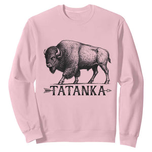 Tatanka Lakota Buffalo Bison Native American West Wildlife Sweatshirt TS14 Light Pink Print Your Wear